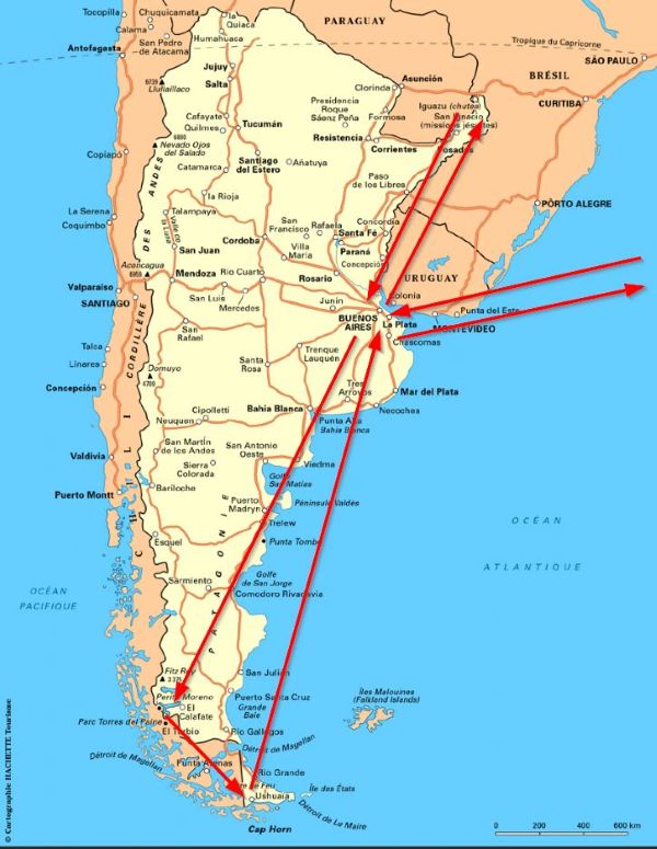 carte de l'Argentine